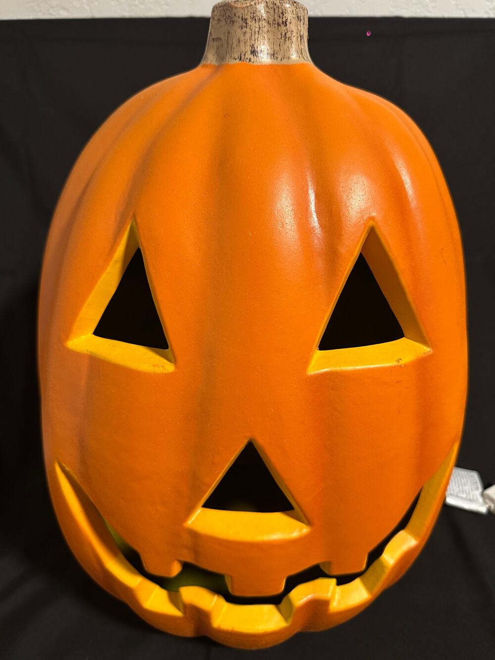 Large Light Up Jack O Lantern Pumpkin Halloween Plug In Luminary 15" Decor